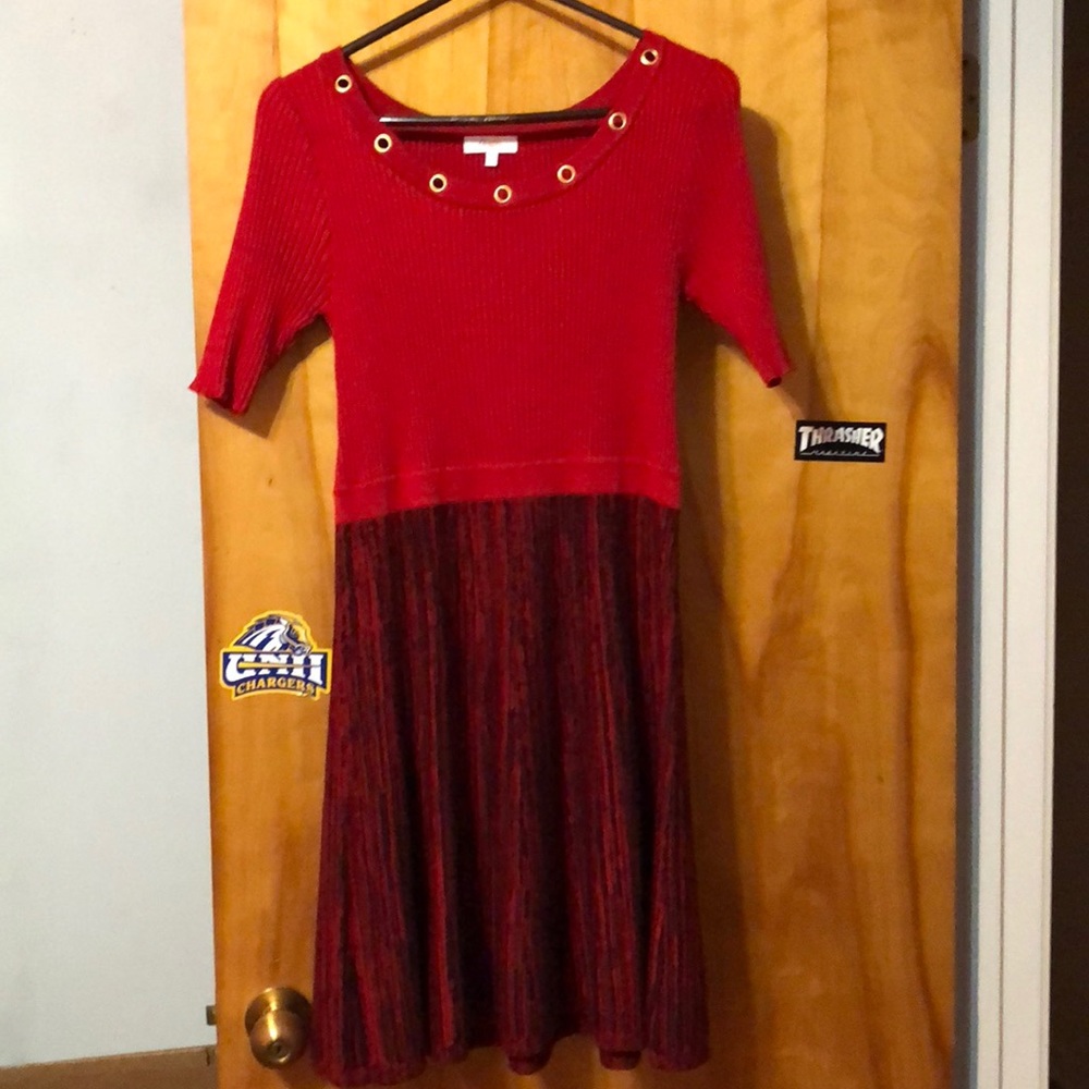 Junior’s red sweater dress